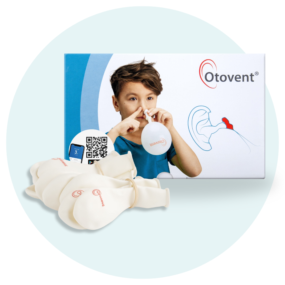 Otovent verpakking met losse neusballonnen voor behandeling van oorverstopping en slijmoor